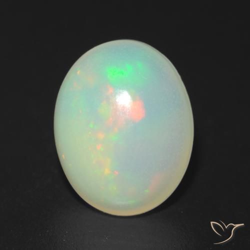 1.15 ct Multicolor Opal Stone, Natural Opal in Oval Cabochon Shape for Sale