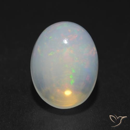 1.22 ct Multicolor Opal Stone, Natural Opal in Oval Cabochon Shape for Sale