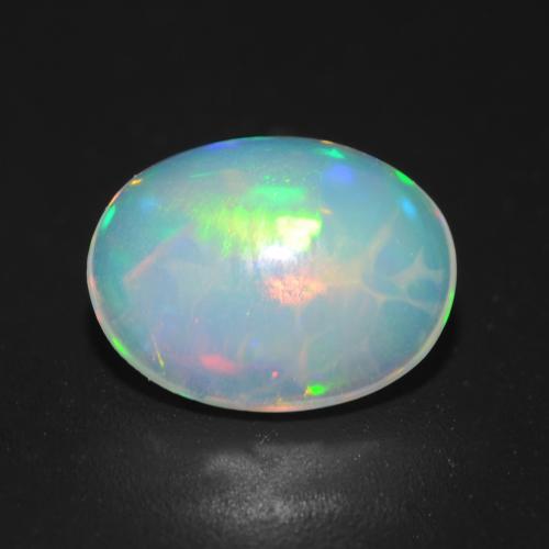 Multicolore Opale Gem - 0.8ct Ovale cabochon (ID: 540210)