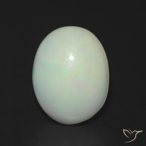 0.98 ct Multicolor Opal Stone, Natural Opal in Oval Cabochon Shape for Sale
