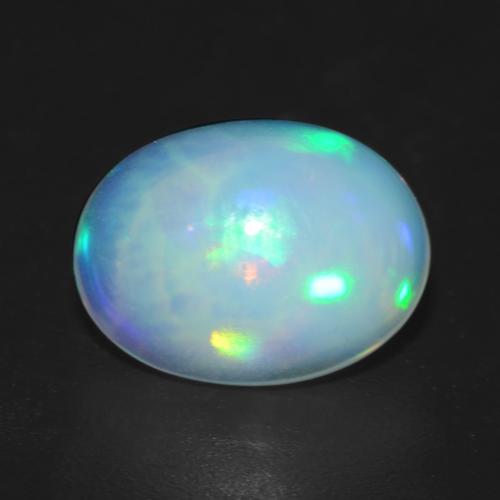 Многоцветный Опал Камень - 1.3ct Овал Кабошон (ID: 540597)