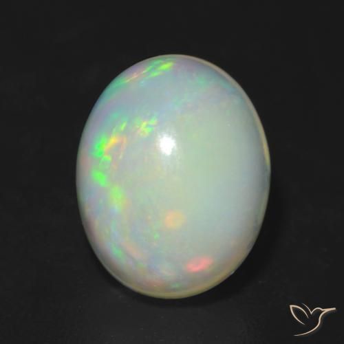 1.88 ct Multicolor Opal Stone, Natural Opal in Oval Cabochon Shape for Sale
