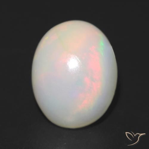 1.41 ct Multicolor Opal Stone, Natural Opal in Oval Cabochon Shape for Sale
