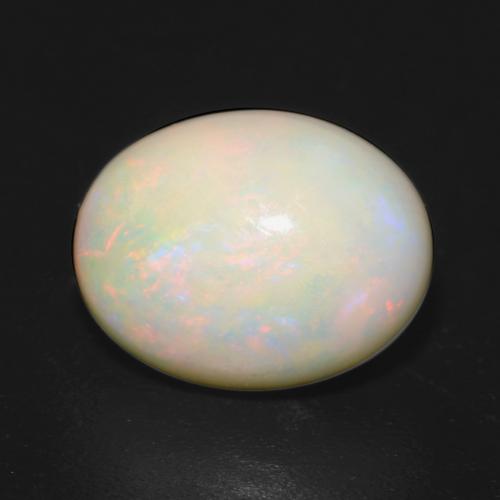 Multicolor Opal Gem - 0.9ct Oval Cabochon (ID: 540606)