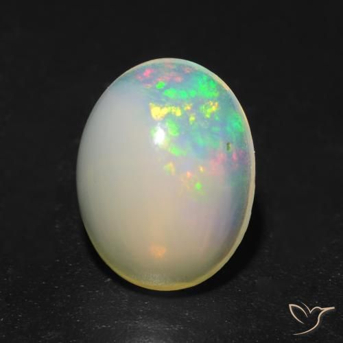 1.08ct Natural Multicolor Opal, Oval, Transparent