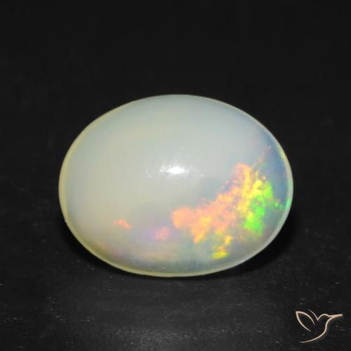 1.08 ct Multicolor Opal Stone, Natural Opal in Oval Cabochon Shape for Sale