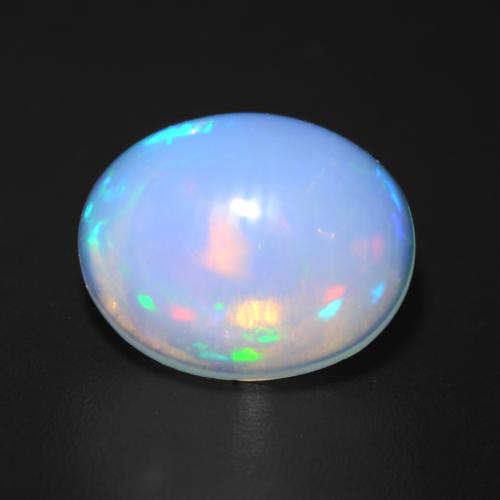 Bluish White Opal Gem - 1.8ct Oval Cabochon (ID: 540935)