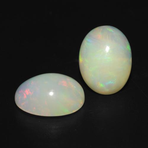 Multicolore Opale Gem - 1.2ct Ovale cabochon (ID: 540943)