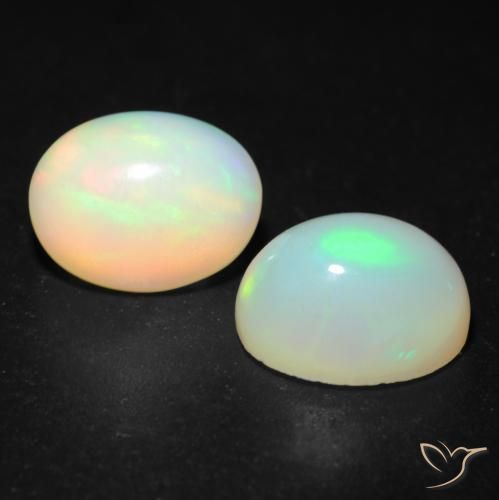2.77 ctw Multicolor Opal Stones, Natural Opal in Oval Cabochon Shape for Sale