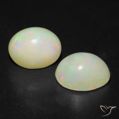 2.59 ctw Multicolor Opal Stones, Natural Opal in Oval Cabochon Shape for Sale