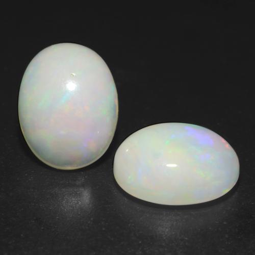 Multicolor White Opal Gem - 1.1ct Oval Cabochon (ID: 540959)