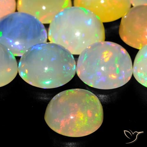 Best Opal for an October Birthstone Ring | Round Rainbow Opal