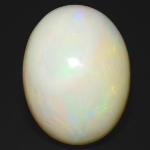 マルチカラー オパール 宝石 - 25.9ct オーバル カボション (ID: 541116)