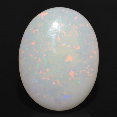 Multicolor White Opale Gem - 23.8ct Porzione ovale (ID: 541117)