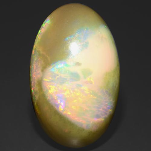 Multicolor Opal Gem - 29.2ct Oval Cabochon (ID: 541119)