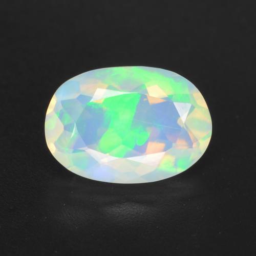 Многоцветный Опал Камень - 1.4ct Фасетный Овал (ID: 545604)