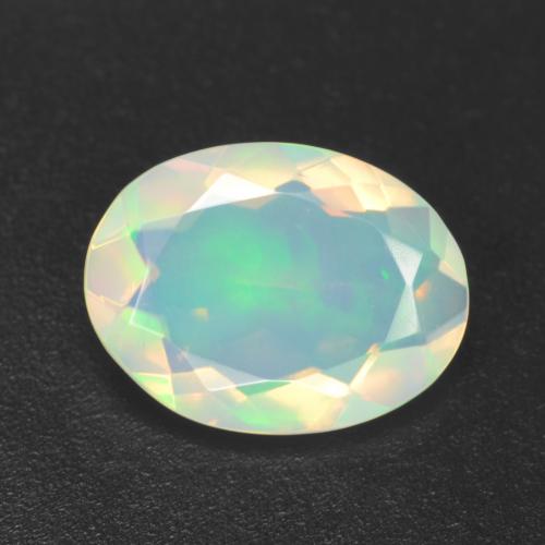 Многоцветный Опал Камень - 1.2ct Фасетный Овал (ID: 545733)