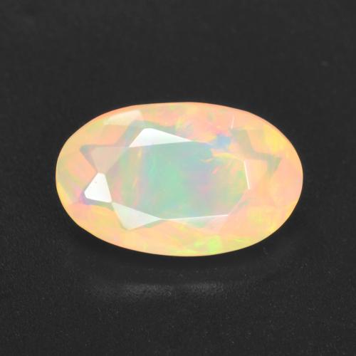 1.33 ct Multicolor Opal Gemstone, Opal Gem in Oval Facet Shape for Sale.