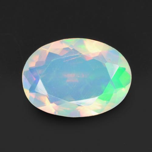 Многоцветный Опал Камень - 1.4ct Фасетный Овал (ID: 545867)