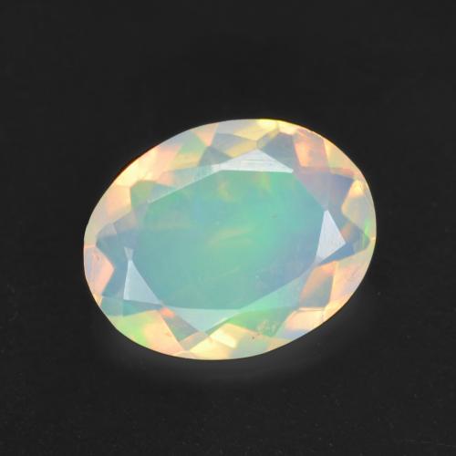 Многоцветный Опал Камень - 0.8ct Фасетный Овал (ID: 545873)