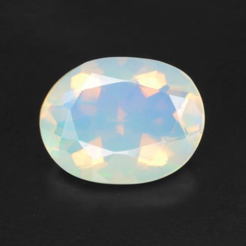 Многоцветный Опал Камень - 1.2ct Фасетный Овал (ID: 546183)