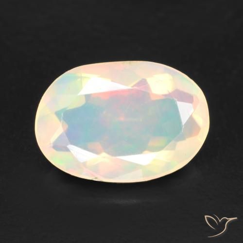 1.03ct Natural Multicolor Opal, Oval, Transparent