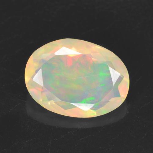 Многоцветный Опал Камень - 1.6ct Фасетный Овал (ID: 546331)