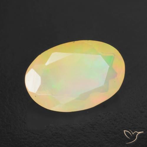 1.49 ct Multicolor Opal Stone, Natural Opal in Oval Facet Shape for Sale