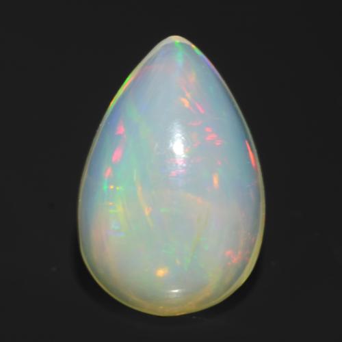 Mehrfarbig Opal Edelstein - 2.4ct Birnen Cabochon (ID: 547744)