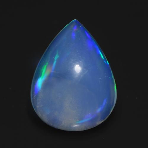 Bluish White Opal Gem - 1.3ct Pear Cabochon (ID: 547754)