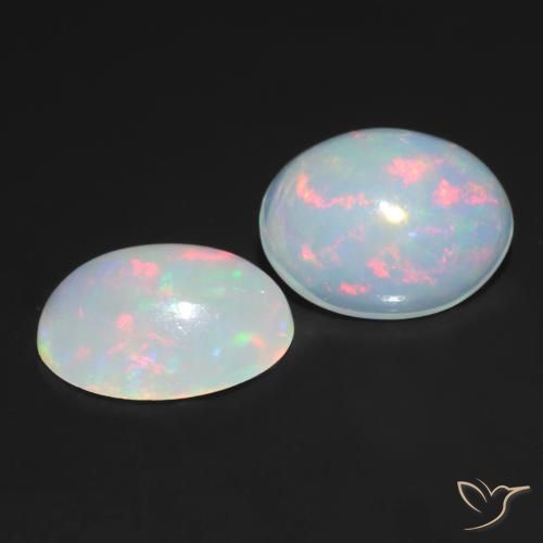 1.51 ctw Multicolor Opal Stones, Natural Opal in Oval Cabochon Shape for Sale