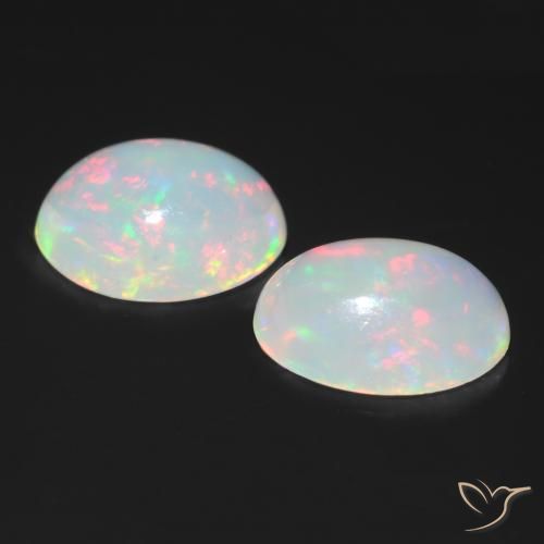 Opal Gemstones in 8 x 6 mm (calibrated) Size for Sale, Opal Stones in Multicolor Color