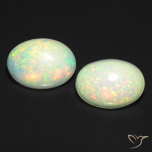 1.00ctw Natural Multicolor Opal, Oval, Translucent