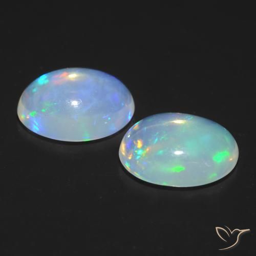 Opal Gemstones in 8 x 6 mm (calibrated) Size for Sale, Opal Stones in Multicolor Color
