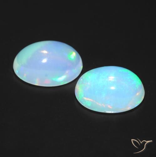 Opal Gemstones in 7 x 5.3 mm Size for Sale, Opal Stones in Multicolor Color
