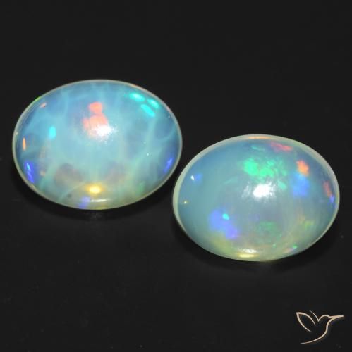 1.78ctw Natural Multicolor Opal, Oval, Transparent