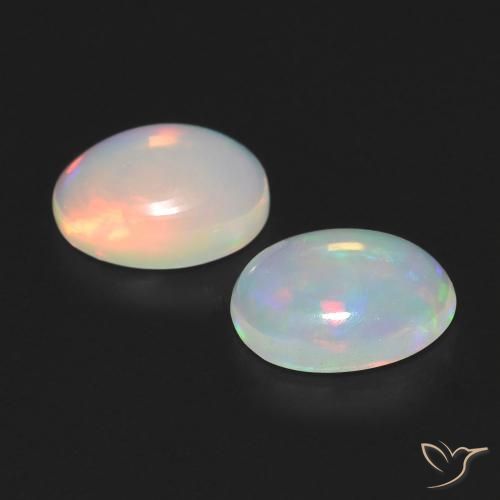 Opal Gemstones in 7 x 5 mm (calibrated) Size for Sale, Opal Stones in Multicolor Color