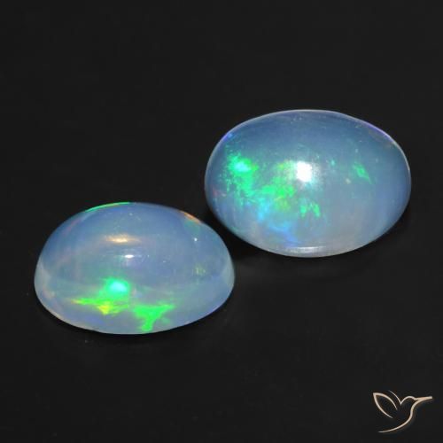 0.85 ctw Multicolor Opal Stones, Natural Opal in Oval Cabochon Shape for Sale