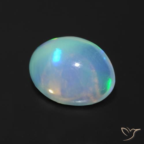 1.22 ct Multicolor Opal Stone, Natural Opal in Oval Cabochon Shape for Sale