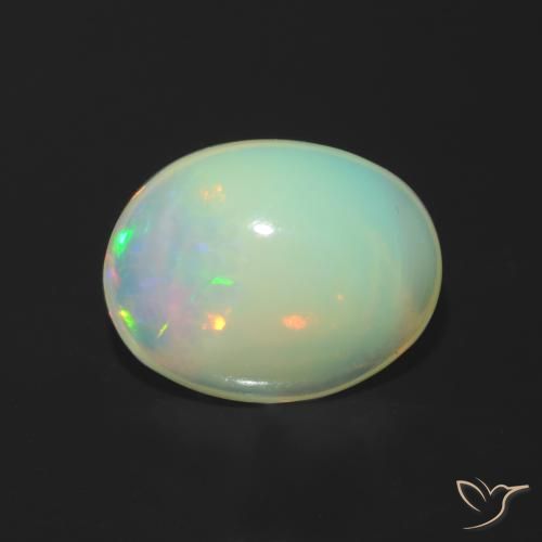 1.27ct Natural Multicolor Opal, Oval, Transparent