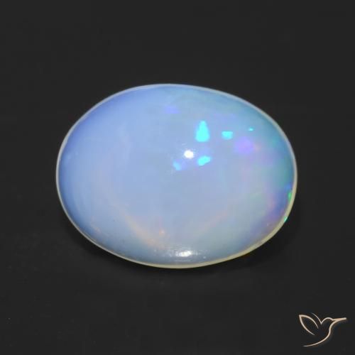 1.23ct Natural Multicolor Opal, Oval, Transparent