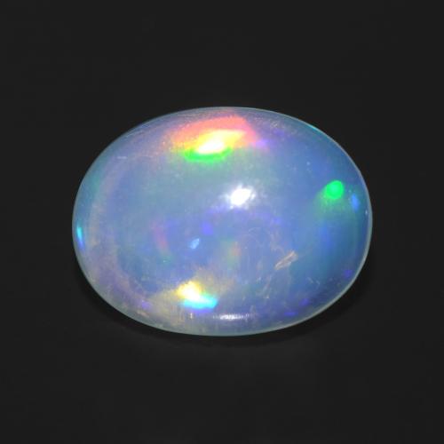 Mehrfarbig Opal Edelstein - 1.2ct Oval Cabochon (ID: 548049)