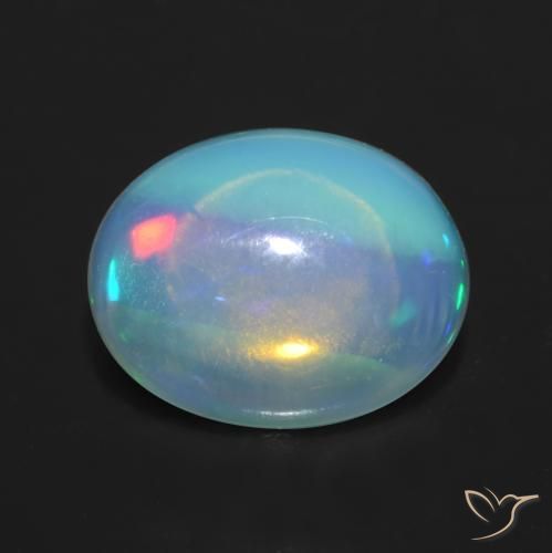 1.08ct Natural Multicolor Opal, Oval, Transparent, Photo A