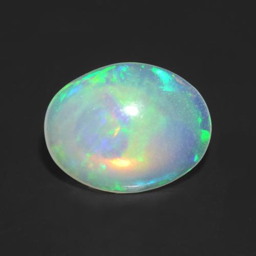 Multicolor Opal Gem - 0.8ct Oval Cabochon (ID: 548052)