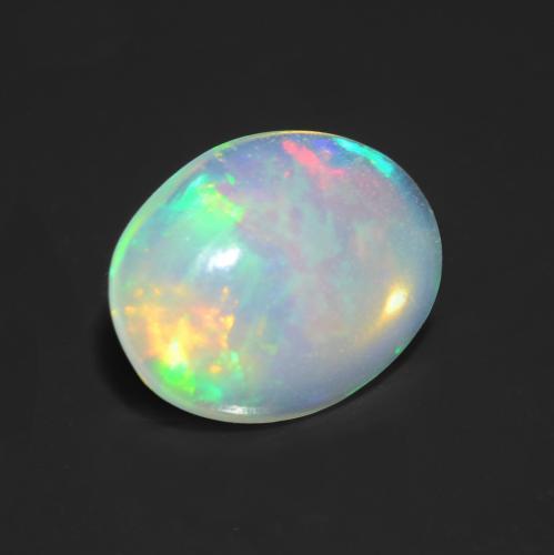 0.79 ct Multicolor Opal Stone, Natural Opal in Oval Cabochon Shape for Sale