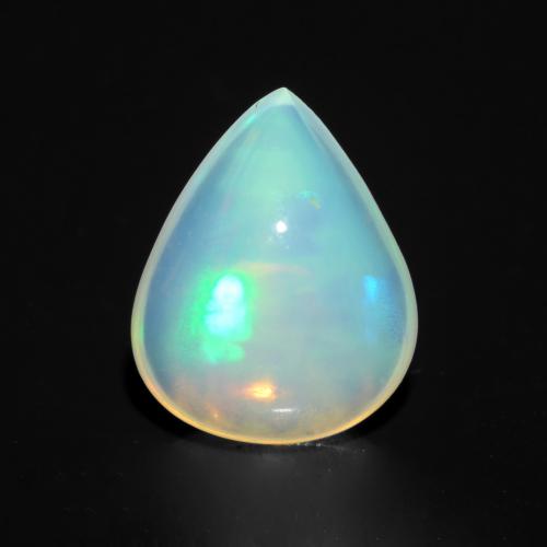 Multicolor Opal Gem - 0.8ct Pear Cabochon (ID: 548098)