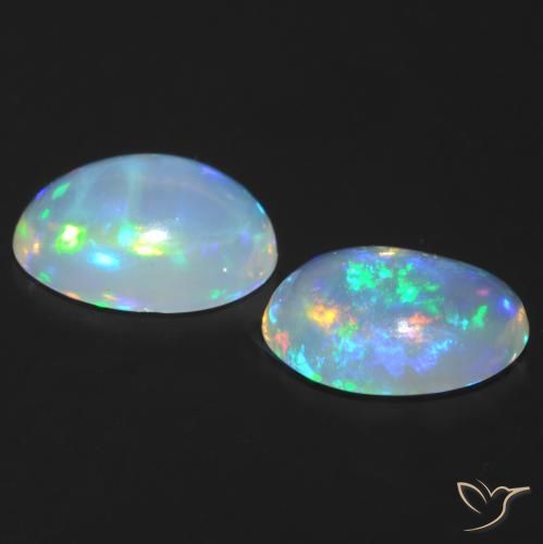 Opal Gemstones in 7 x 5 mm (calibrated) Size for Sale, Opal Stones in Multicolor Color