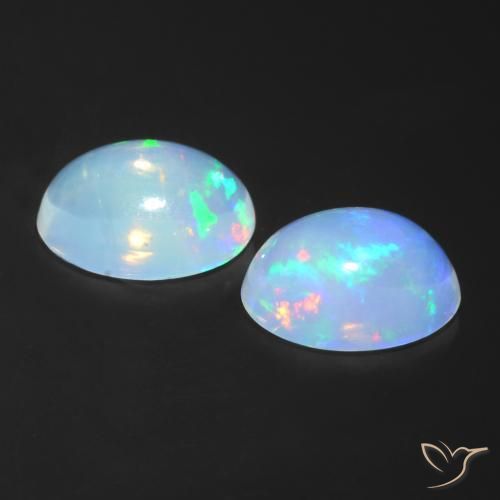 Opal Gemstones in 8 x 6 mm (calibrated) Size for Sale, Opal Stones in Multicolor Color