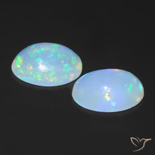 Opal Gemstones in 8 x 6 mm (calibrated) Size for Sale, Opal Stones in Multicolor Color