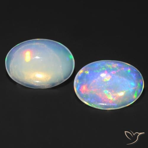 0.85ctw Natural Multicolor Opal, Oval, Transparent